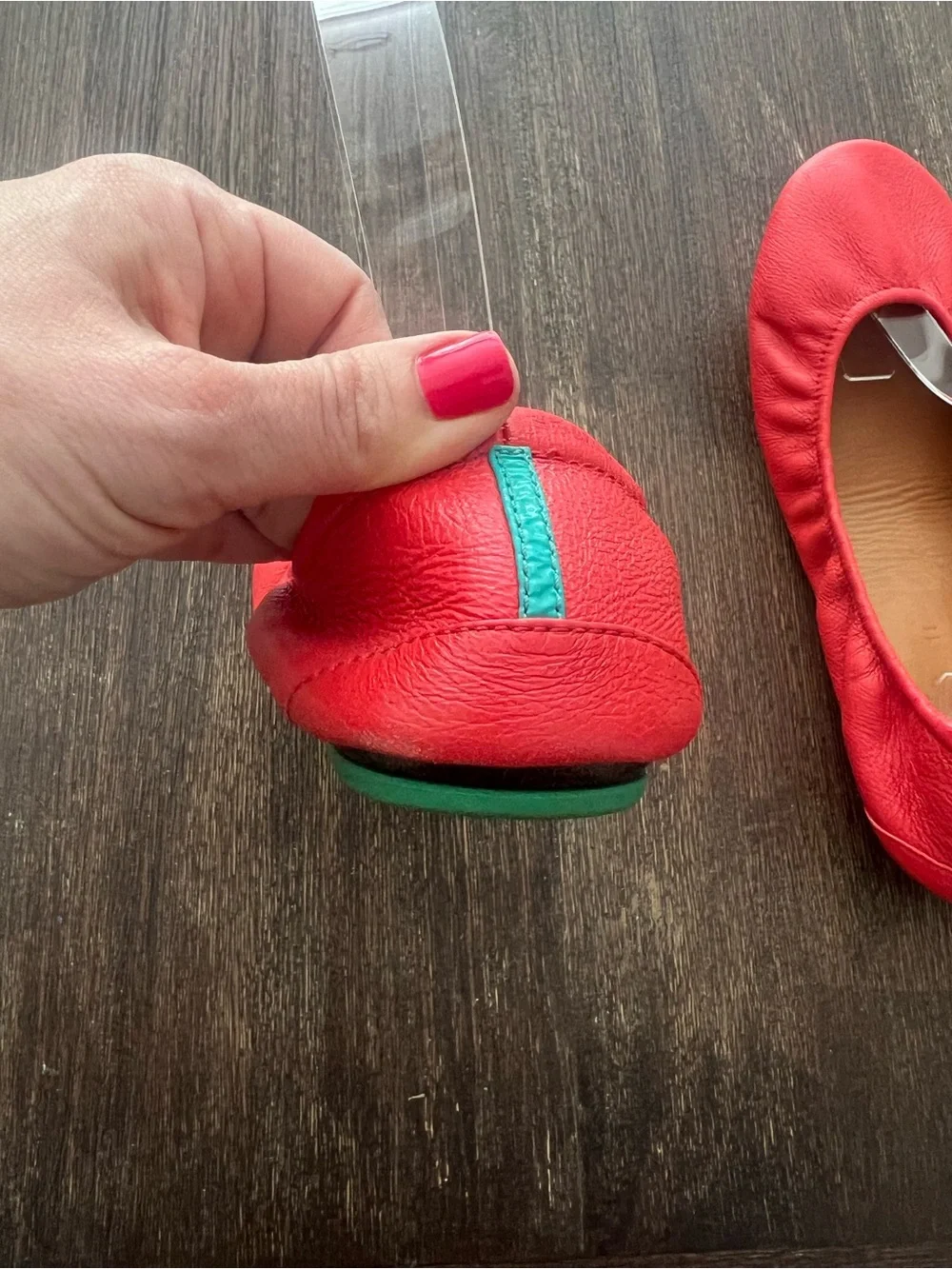 TIEKS by GAVRIELI Leather Foldable Ballet flats Poppy size 11